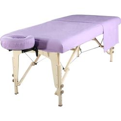 Master Massage Ligbed flanel blad set 3-in-1 ligdeken, platte plaat, gezichtskussen paars