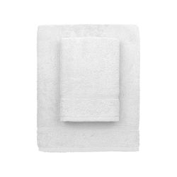 zer0bed, Serviettes de Bain Lilas, 2 Serviettes de Bain, Serviette de Visage, Serviette de Bidet, Couleur Unie, Blanc, 100% Coton, Lot de 2 pièces