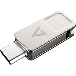Memoria USB V7 64GB Type-C+USB 3.2GEN1 Silver