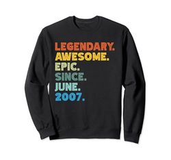 Épica impresionante legendaria de cumpleaños número 17 desde que nació en junio de 2007 Sudadera