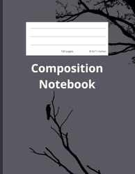 Composition Notebook Ruled Wide, 160 Pages, 8.5x11 inches