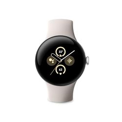 Google Pixel Watch 2 con Fitbit y Google - Control de frecuencia cardiaca, gestión del estrés y seguridad - Smartwatch Android - Caja de aluminio en tono plata - Correa deportiva en porcelana - Wi-Fi