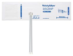 Welch Allyn SOFT-10-2MQ FlexiPort Soft Disposable Blood Pressure Cuffs with Two-Tube Locking Type Connector, Small Adult [size 10] (Pack of 20)
