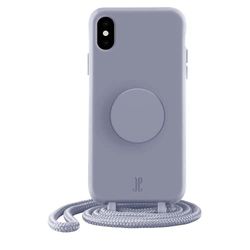 PopSockets x Just Elegance - Carcasa para iPhone X/XS Con un Collar Trenzado Extraíble y un PopTop intercambiable - Purple