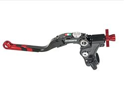 ACCOSSATO Commande d'embrayage à câble avec Levier de révolution coloré (Bouton+Insertion+régulateur), avec Fixation Micro pour Benelli Leoncino 500 Trail de 2018 à 2018 CC 500
