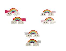 Inca- Lot de 2 Crochets pour Cheveux 3 Mod. sdos, 43160, Multicolore/Arc-en-Ciel