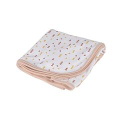 BEBE DOUCEUR Deken van 100% katoen met bosmotieven – meerkleurig – 75 x 75 cm – serie magisch bos
