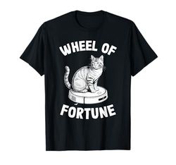 Wheel of Fortune Cat On Robot Vacuum Cleaner Cat T-Shirt
