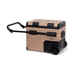 Steamy-E Dual Zone 45 Roller, Elektrische Compressor Koelbox op Wielen, 45 Liter, Zandkleurig, 12V/230V, voor vriezen en koelen van -20 tot +20, ideaal voor op de camping