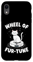 Wheel Of Fur-Tune Robot Vacuum Cleaner Funny Cat Case for iPhone XR