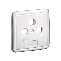 Goobay 67051 SAT afdekking antennecontactdoos / 3 gaten antennekabel aansluiting/SAT stopcontact voor kabeltelevisie/multimediadoos deksel