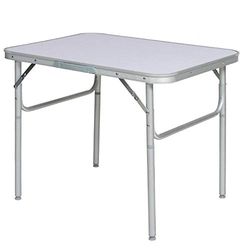 BAKAJI Tavolo Camper Campeggio Picnic Alluminio Pieghevole a Valigetta per Spiaggia o Giardino (90 x 60 x 70cm)