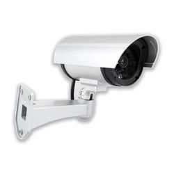 Zewnętrzna i wewnętrzna sztuczna kamera monitorująca z migającym czerwonym światłem LED i realistycznym designem