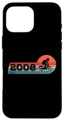Moped-biker cyclist Vintage 2008 Birthday Motorcycle Moped Case for iPhone 16 Pro Max
