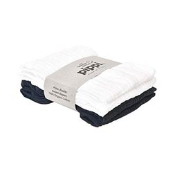 Pippi Unisex baby 4-pack tygblöjor, dregellappar, gosiga handdukar eller blöjhanddukar, lämpligt set med badkläder, Vit (vit 100), One size