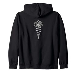 Fiore di loto, yoga, simbolo, buddismo, meditazione, Namaste Felpa con Cappuccio