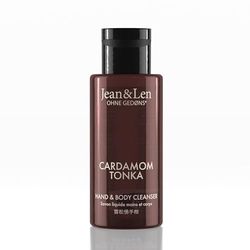 Jean & Len Mini Hand & Body Cleanser Cardamom & Tonka, per un'esperienza di pulizia profumata, sapone per il corpo e le mani, ideale per i viaggi, fragranza esotica e speziata, vegan, 50 ml