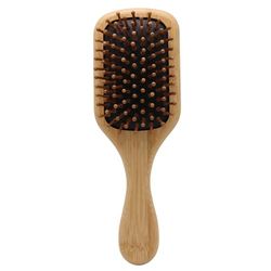 Kerargan - Piccola Spazzola in Bambù Naturale - Districa e Riduce il Crespo - Ecologica e Durevole - Per Tutti i Tipi di Capelli