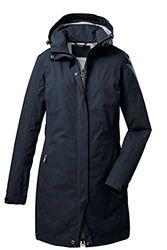 killtec Women's Parka/parka funzionale a 2 strati e 1/2 con cappuccio staccabile con zip KOS 93 WMN PRK, dark navy, 42, 39143-000
