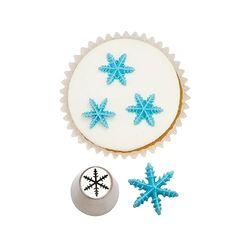 Decora, 0263641 Cornet étoilé blisteré étoile givrée, Cornet en Acier sans Soudure, À Utiliser sans Adaptateur, Conditionné Individuellement sous Blister.