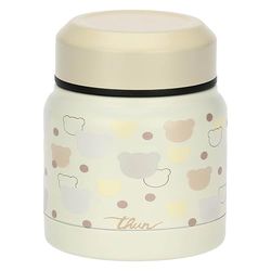 THUN - Thermal Food Container - Stainless Steel, PP, Silicone - Baby Dolce Fattoria Collection - Ø 9.2 cm - 11.2 cm h