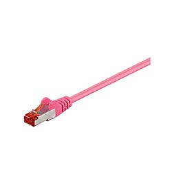 Goobay 93439 CAT 6 Cavo Patch di Rete S/FTP (PiMF), Magenta, 3m Lunghezza