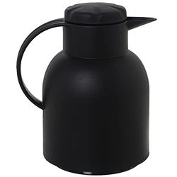 JARRA TERMO NEGRA POLIPROPILENO VIDRIO 1L, LIBRE DE BPA_20X15X23CM