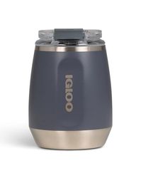 IGLOO termosmugg vin 10, rostfritt stål vinkopp, dryckeskopp, antracit, 0,3 L, isolerad, läckagesäker