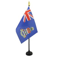Caymaneilanden Tafelvlag 15x10 cm - Caymanian Desk Vlag 15 x 10 cm - gouden speerblad - AZ FLAG