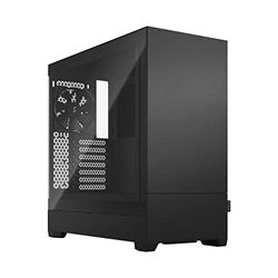 Fractal Design Pop Silent Black - Tempered Glass Clear Tint – Bitumen panel and sound-dampening foam – TG side panel - Three 120 mm Aspect 12 fans included - ATX Silent Mid Tower PC Case