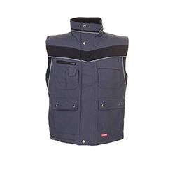 Planam 2586064 Tamaño 3 X -Large Chaleco "Plaline de invierno), color gris y negro