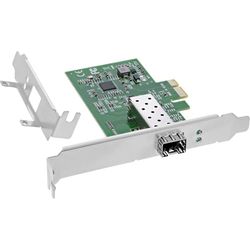 InLine Scheda di rete Gigabit con 1 fibra SFP, PCIe x1, con slot a basso profilo, VLAN, frame jumbo, chipset Intel 51125N