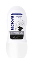 Lactovit - Desodorante Extra Eficaz Invisible Anti- Manchas, 0% Alcohol, Anti-irritaciones Y 48h De Eficacia, Desodorante Roll On con Protein Calcium - 50 Mililitros