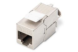 DIGITUS Modulo Keystone Cat-6A schermato - 1 pezzo - Jack RJ45 - 500 MHz 10GBase-T - AWG 26-22 - Progettabile - Con fascetta - Montaggio senza attrezzi