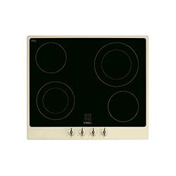 Smeg COLONIALE Electric Ceramic hob with 4 Heating Fields P864PO, Glass, Cream,Black