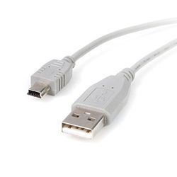 StarTech.com 6 ft Mini USB Cable - A to Mini B - USB to Micro b - 6ft USB to Micro Cable - 6ft Micro USB Cable (USB2HABM6)