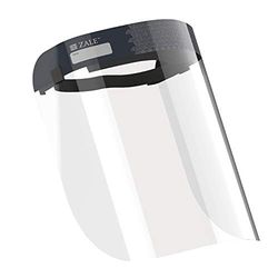 Zale FDA-geregistreerde gezichtsbescherming met rekbare hoofdband, all-round bescherming met lichtgewicht, anti-condens, transparante vel, donkergrijs, 10 stuks per verpakking