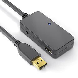 PureLink DS2200-120 USB 2.0 Actieve verlenging met 4-poorts USB-hub, voeding vanaf de USB-poort, geen voeding nodig, vergulde contacten, 12,0 m, zwart