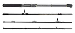 PENN Regiment III Boat Travel , Fishing Rod, Spinning Rods, Sea - Boat Fishing, Saltwater Sea Fishing Rod - Portable Multi Piece, Protective Cordura Tube, Unisex, Black / Red, 2.29m