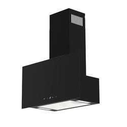 Respekta Lio Hotte aspirante sans hotte 60 cm/Façade en verre plat/Couleur noire/Classe d'efficacité énergétique A+ / 57 dB/Débit d'air 325,8 m³/h / CH27060S-20