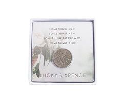 Talking Table present till bröllopsdag, lycka till present, papper, något gammalt silvermynt, 19 mm