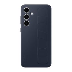 Samsung Standing Grip Case mjukt fodral med rem och stativfunktion för Galaxy S24 FE, blå svart