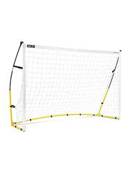 SKLZ Goal 8x5 (2.0), Quickster-Porta da Calcio per Bambini, Ultra Portatile, con Attacco rapido, Colore: Bianco/Nero/Giallo, 2,4 m x 1,5 m Unisex