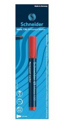 Schneider Pennarello Indelebile Maxx 130, ricaricabile, 1 – 3 mm, rosso, 1er in blister