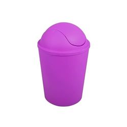 MSV Trash bin AKO 5,5l with Purple flip top lid, Violet, 5,5 L