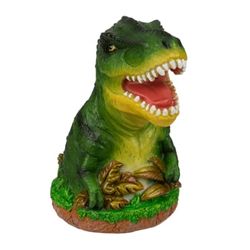 Poly spaarpot als T-Rex in groen - spaar-dino - dinospaarpot - saving-box, afmetingen L/B/H: ca. 9 x 9 x 14 cm