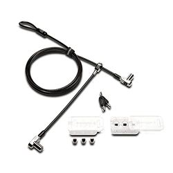 Kensington Cable de Seguridad con Llave 3-en-1, Candado con Doble Cabezal, Sistema de Protección Múltiple para 2 dispositivos, Ordenadores Portátiles, Monitores y otros (K63380WW)