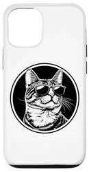 Cute Kids Womens & Mens Brown or Orange Tabby Cat Lover Logo Custodia per iPhone 12/12 Pro