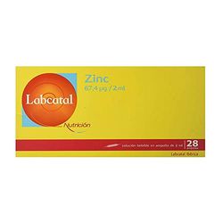 Labcatal Nutrição, zinco, 28 Amp/ 2 ml, 56 mililitro, 1