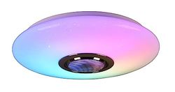 Reality, Plafón, Musica incl. 1 x LED,SMD,15,5 Watt,3000-6000K,1700 Lm. incl. 1 x LED,SMD,0,0 Watt, Plástico, Blanco, Cuerpo: Plástico, Blanco Ø:41,0cm, A:8,5cm
